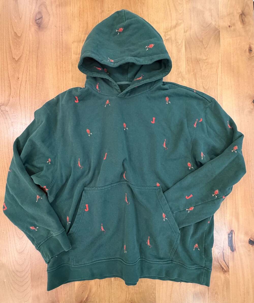 Jordan Essentials All-Over Print Fleece Hoodie Noble Green XXL